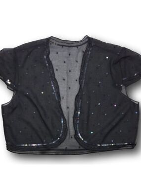 Women's Unbranded Black Sequin Shrug S